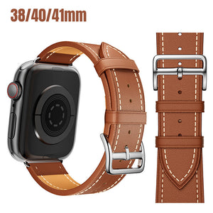 NEW Hermès Leather Strap for Apple iWatch Band Series 9 8 7 6 5 4 3 SE 45 44 41