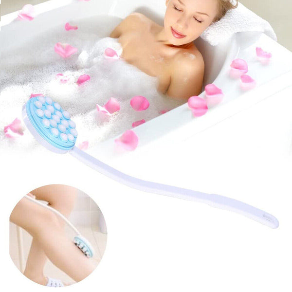 Long Handle Cream Lotion Applicator Back Massager Scrubber SPA Bath Shower Brush