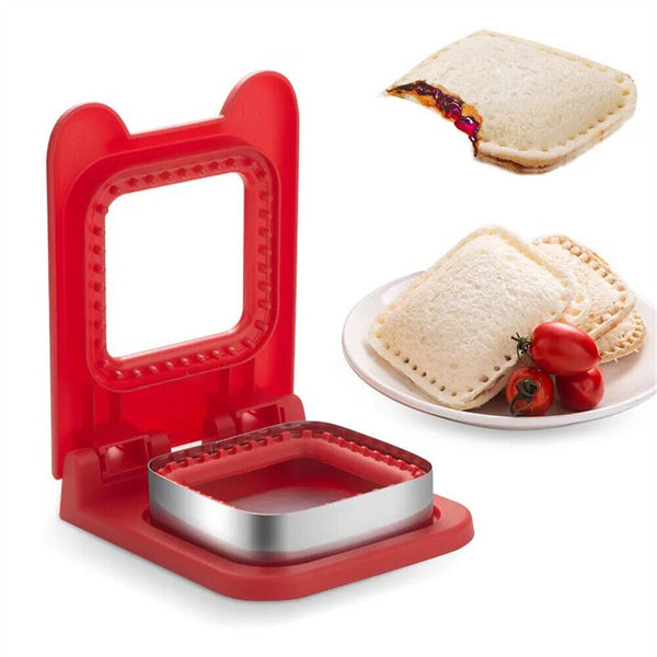 Square Round Sandwich Cutter And Sealer Set For Kids Lunch Sandwiches Decruster