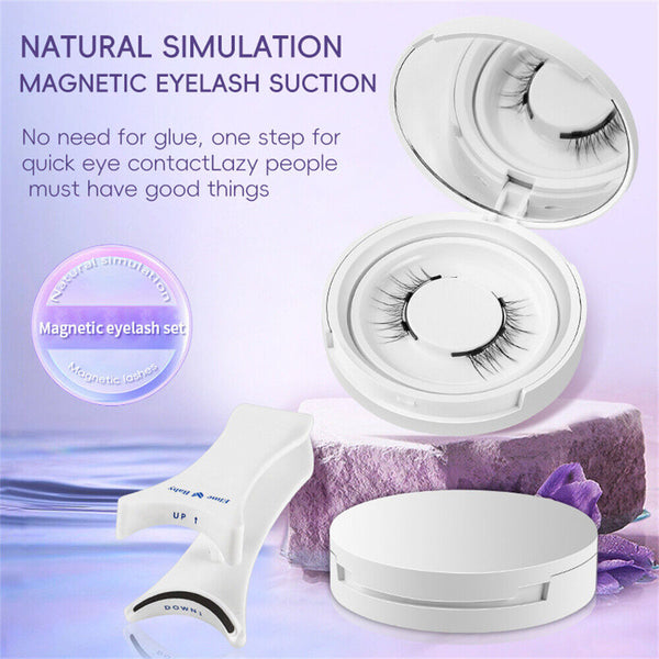 Reusable Natural Magnetic Eyelashes with Applicator No Glue Needed Lashes Kit AU