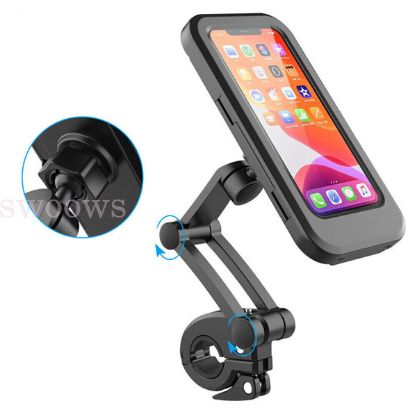 Waterproof Bicycle Bike Motorcycle Handlebar Mount Holder Case For Mobile Phone