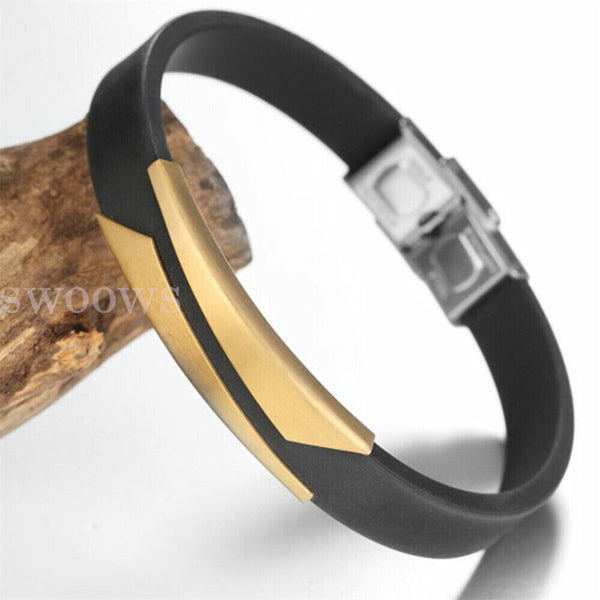 21cm Mens Leather Bracelet Bangle Bracelet Braided Wristband Buckle alloy