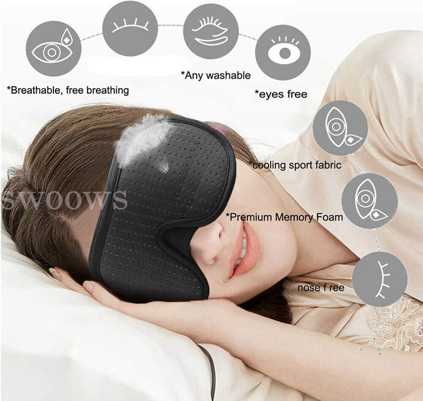 Travel Sleep Eye Mask soft 3D Memory Foam Padded Shade Cover Sleeping Blindfold