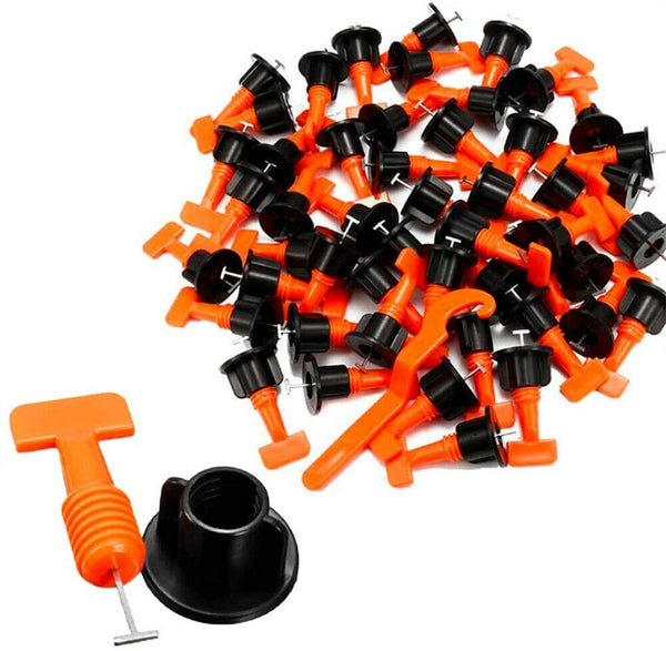 50/100 Tile Leveling System Clips Levelling Spacer Tiling Tool Floor Wall Wrench