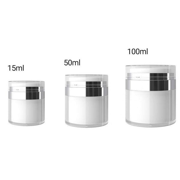 Airless Pump Cosmetic Jar Travel Vacuum Cream Bottle Refillable Container AU