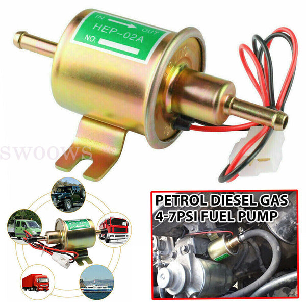 New Universal 12V Electric Fuel Pump Inline Diesel Gas Petrol Low Pressure