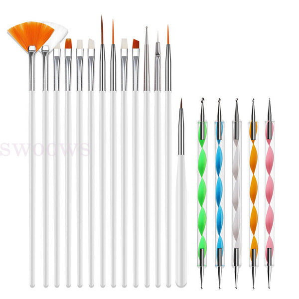 38PCS Nail Art Brushes Dotting Pen Polish Tool Design Set Brush Painting Drawing