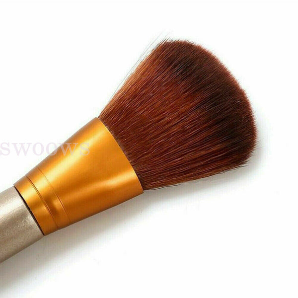 PROFESSIONAL Makeup Brush Set Cosmetic Complete Tools Powder Golden + Case 12PCs