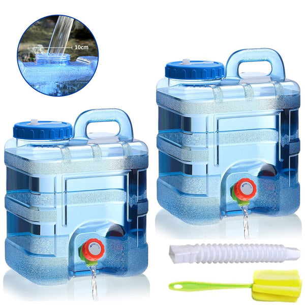 Portable Water Bucket Camping Water Container Outlet Tap Barrel Outdoor 5-25L