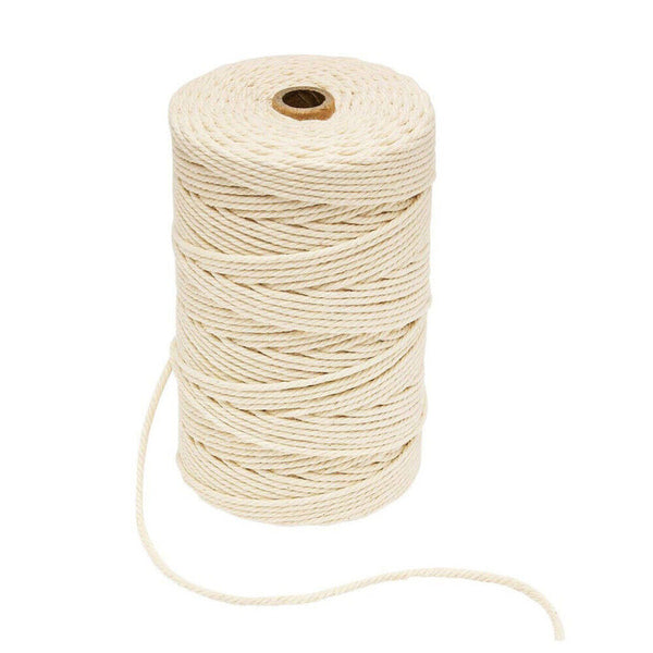 3/4/5mm Natural Cotton Rope Cord Twine Braided Rope Cord Hand Craft Macrame DIY