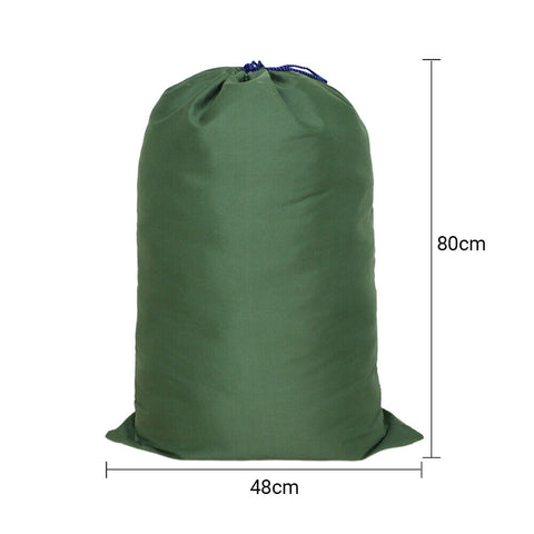 Canvas Drawstring Large Bag Pouch Clothes Craft Storage Laundry Army Green AUS