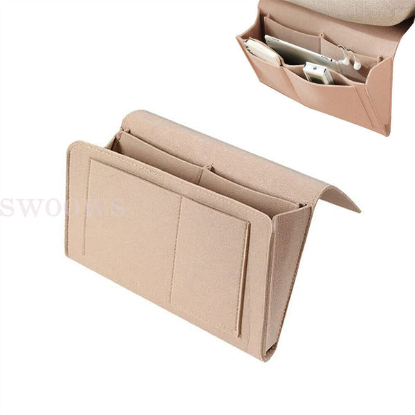 Pocket Bedside Caddy Felt Bed Storage Organizer Hanging Bag Holder Book For Home