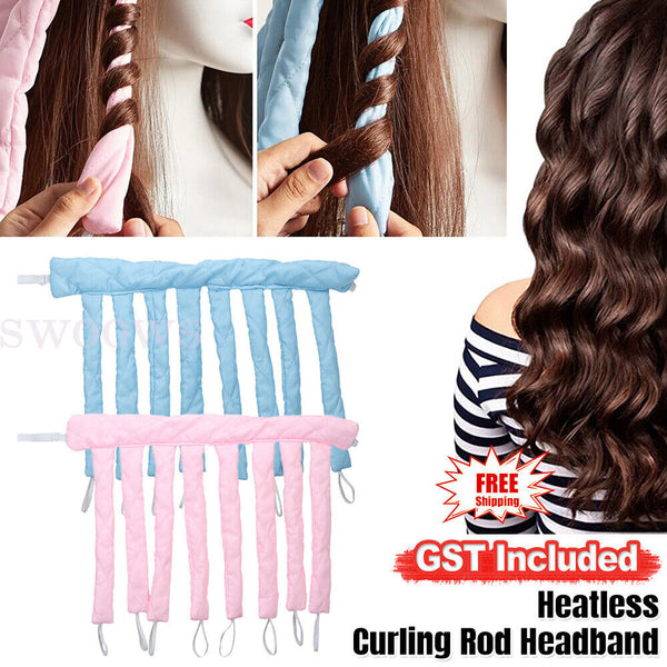 1/2 Heatless Curling Rod Headband Lazy Curler Hair Curls Ribbon Hair Styling DIY