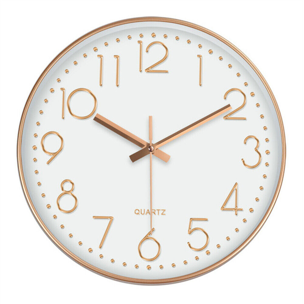 Wall Clock Quartz Round Square Wall Clock Silent Non-Ticking Battery Operated