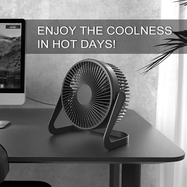 Portable mini USB CoolingFan 360 degrees Small Desktop Desk Quiet Computer 4inch