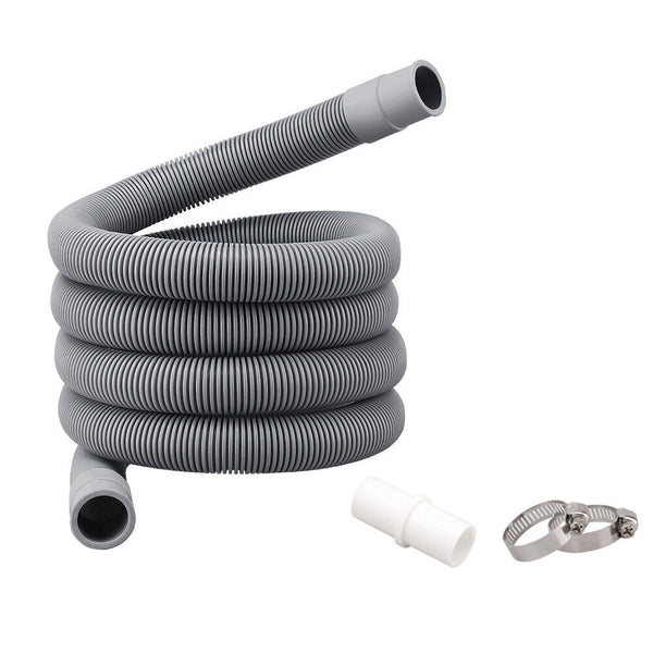 1/2/3M Washing Machine Dishwasher Drain Waste Hose Extension Pipe Sets Universal