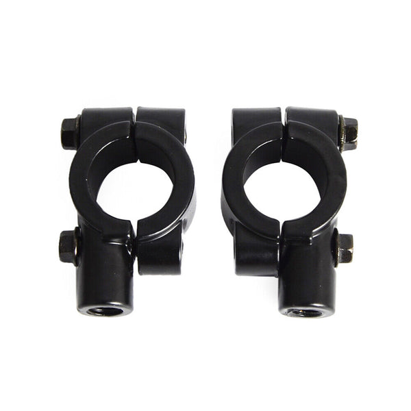 Universal Motorcycle Handle Bar Mirror Mount Holder Clamp Adaptor 7/8“Black 10mm