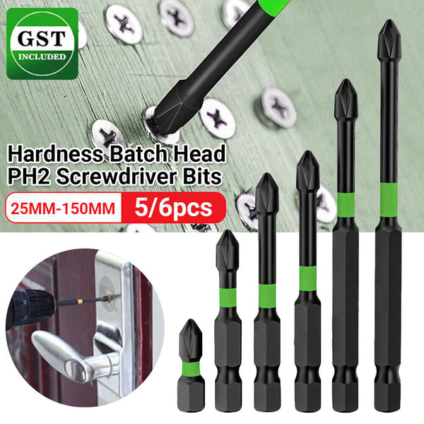 Hardness Batch Head PH2 Screwdriver Bits Cross Bit Set Magnetic Cross Impact