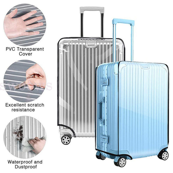 Transparent Waterproof PVC Travel Luggage Protector Clear Suitcase Cover 26"-30"