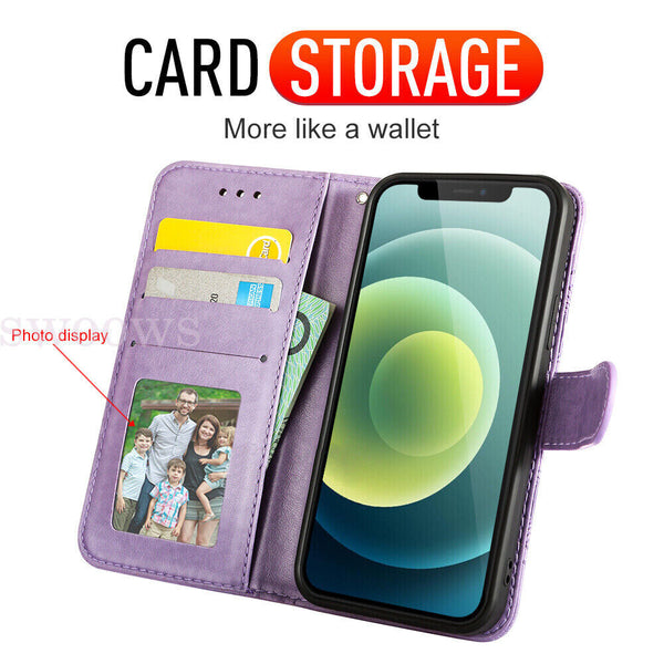 Premium Leather Wallet Shockproof Case Cover For Apple iPhone 14 13 12 11