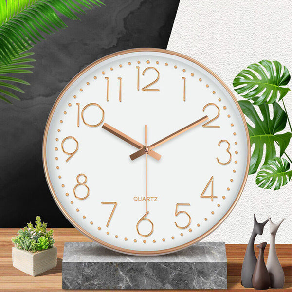 Wall Clock Quartz Round Square Wall Clock Silent Non-Ticking Battery Operated