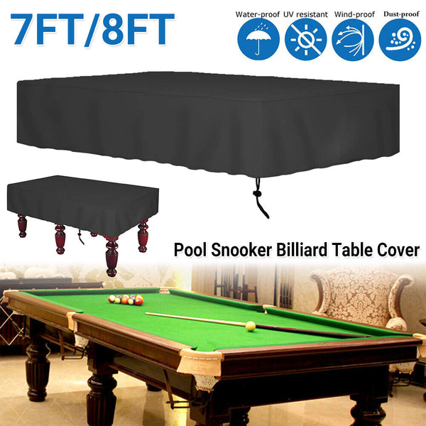 7/8FT Pool Snooker Billiard Table Cover Polyester Waterproof Dust Cap Outdoor