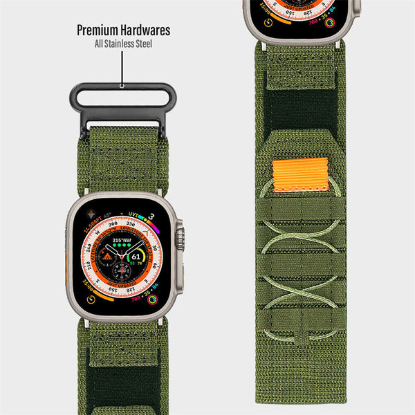 Rugged Military Nylon Strap Band For Apple Watch Ultra Series 9 8 7 6 5 4 3 2 SE