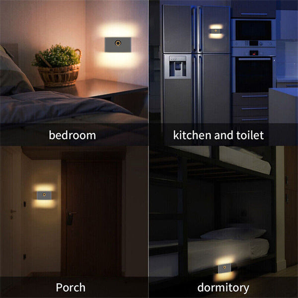 Smart LED Night Light Motion Sensor Closet Cabinet Bedside Lamp USB Rechargeable