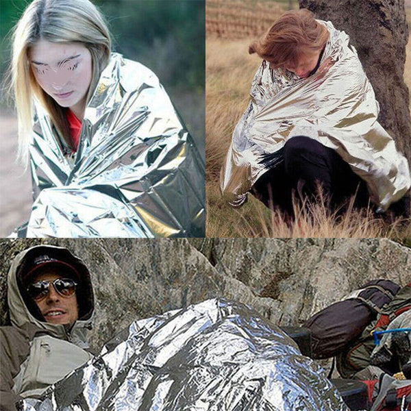 1-3x Space Blanket Thermal Thermo Foil Emergency Camping Rescue First Aid