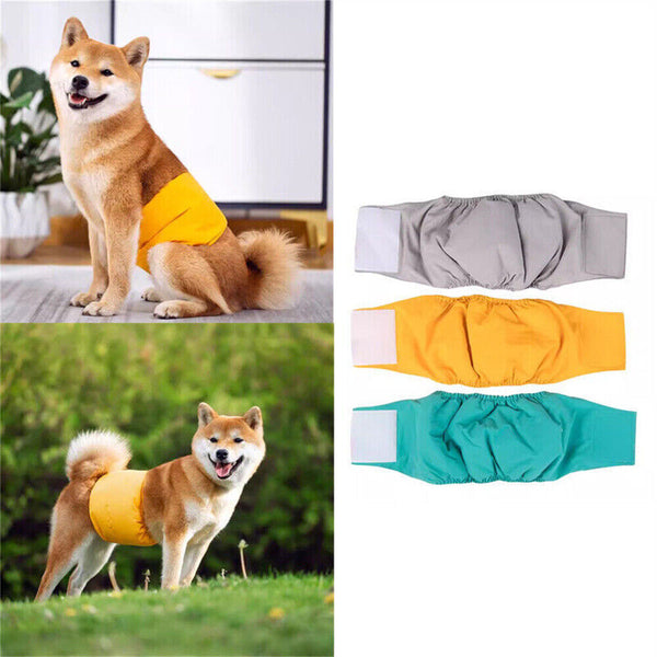 Male Pet Dog Puppy Nappy Diaper Belly Wrap Band Sanitary Pants Underpants XS-XL