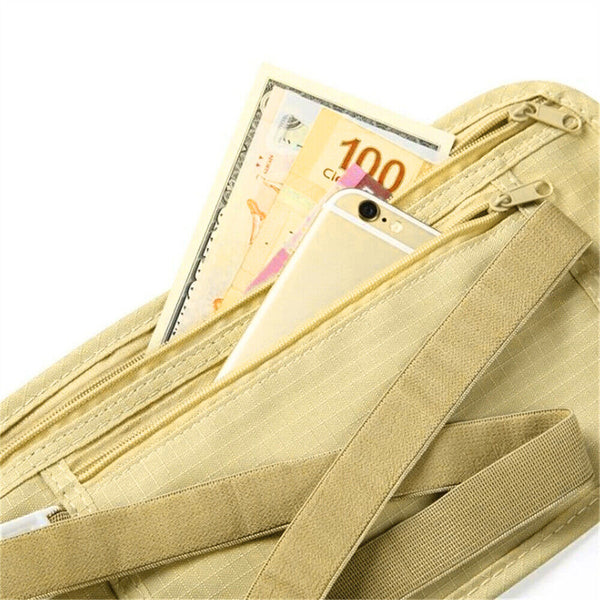 Travel Waist Pouch for Passport Money Ticket Belt Bag Hidden Security Wallet NEW