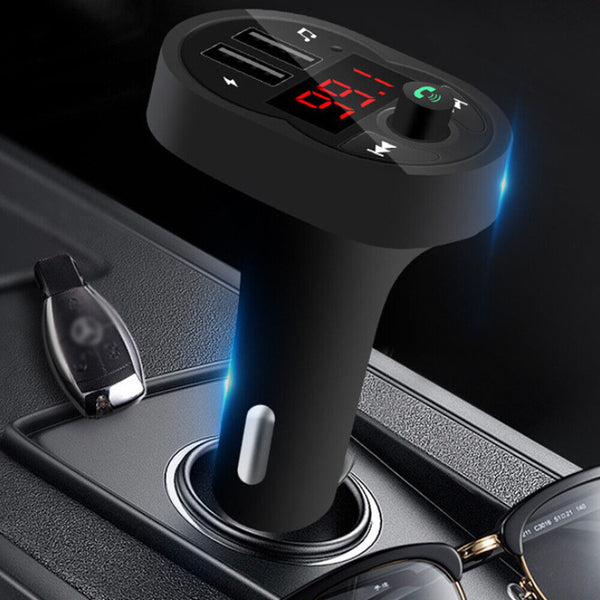 Bluetooth 5.0 FM Transmitter Car Kit Radio Adapter MP3 Player Dual USB Charger