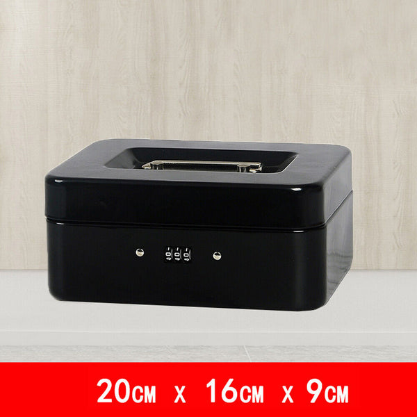 Lockable Cash Box Deposit Petty cash Money Box Safe Key Lock/Code Lock Gift AU