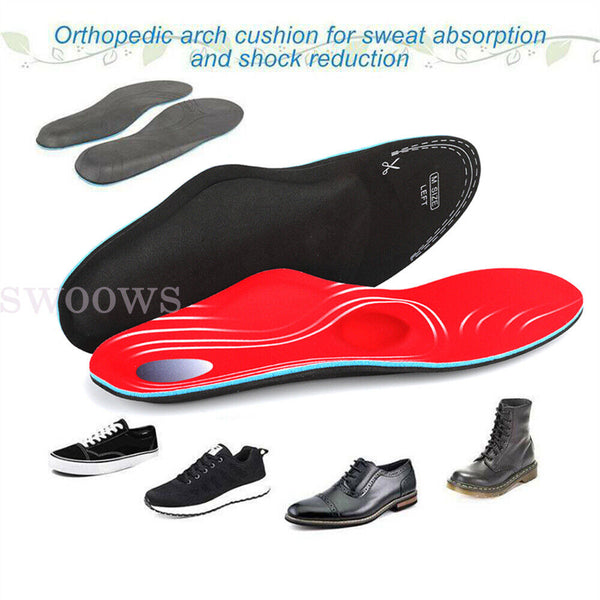 Orthotic Insoles Insert Shoes High Arch Support Plantar Flat Feet Fasciitis Foot