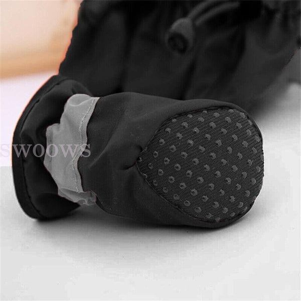 4Pcs/set No Slip Pet Dog Shoes Boots Dog Socks Soft Cotton Padded Waterproof