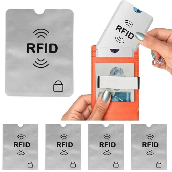 UP20X RFID Blocking Sleeve Secure Credit Debit Card ID Protector AntiScan Safety