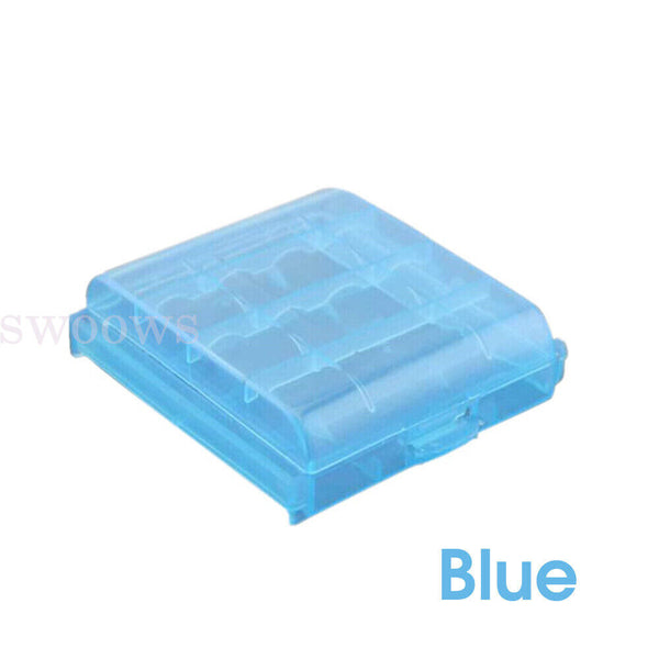 4x Plastic AA AAA Battery Box Storage Case Cover Batteries Holder Organizer