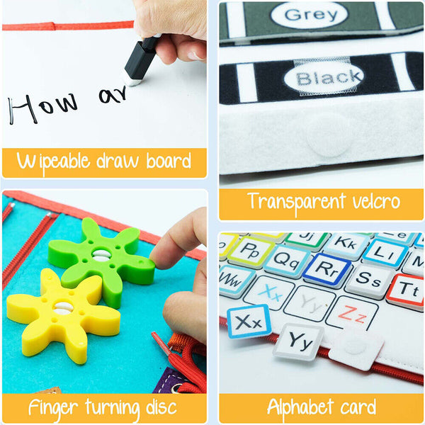 Toddler Montessori Busy Board Intelligence Learning Toys Sensory Board Baby Toy