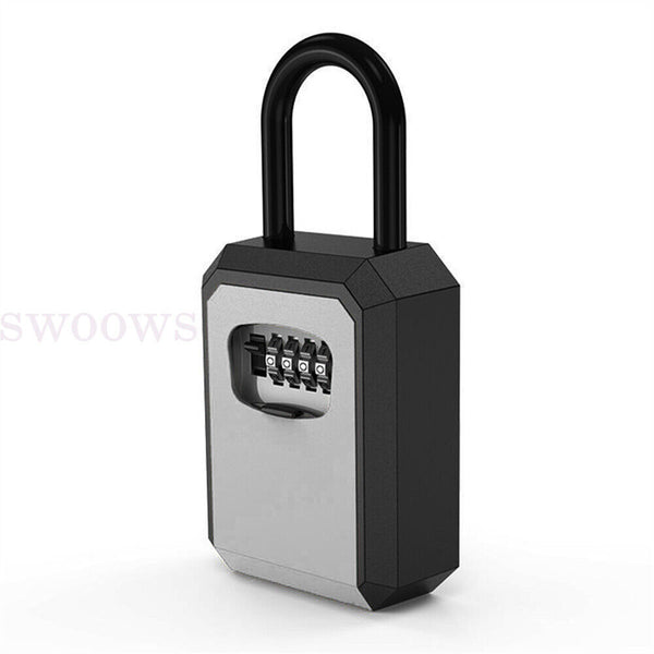 1/2x 4-Digit Combination Lock Key Safe Storage Box Padlock Security Home Outdoor