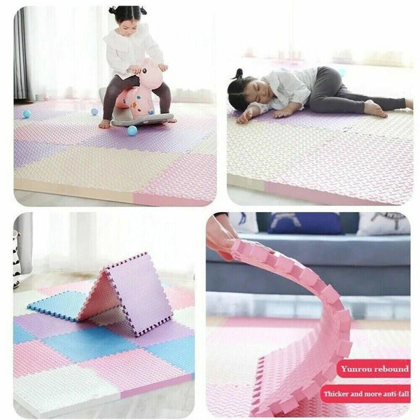 6-24X Interlocking Heavy Duty EVA Foam Gym Flooring Floor Mat Mats Kids Playmat