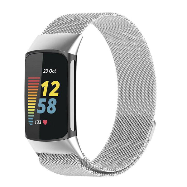 Watch Strap Milanese Stainless Steel Band Magnetic Loop For Fitbit Charge 5