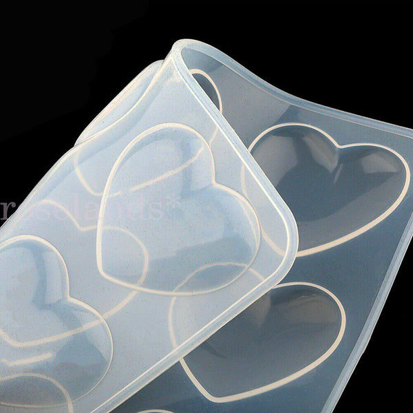 9 Grid DIY Heart Silicone Mold Making Jewelry Pendant Resin Casting Mould Craft