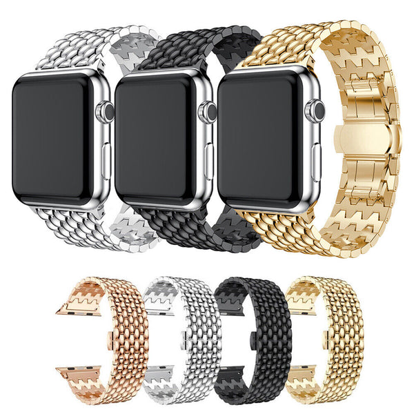 For Apple Watch Band Series 9 8 7 6 5 3 SE 2 Stainless Steel Metal Band Strap AU