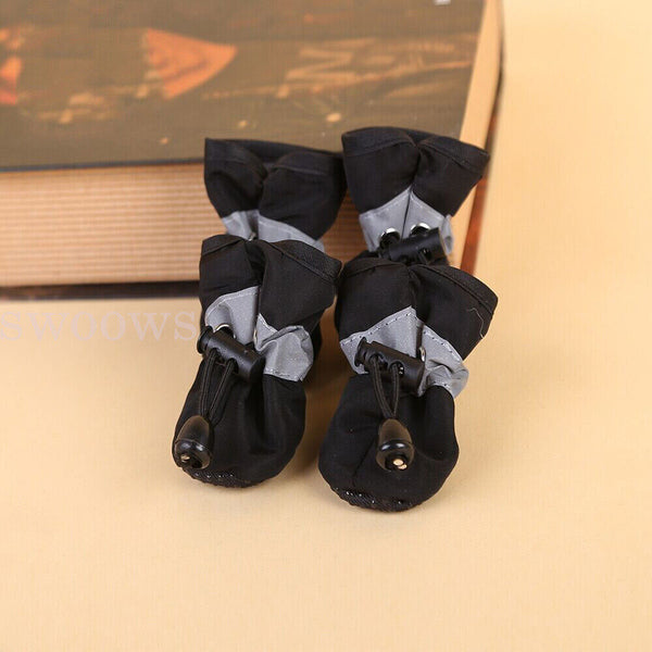 4Pcs/set No Slip Pet Dog Shoes Boots Dog Socks Soft Cotton Padded Waterproof