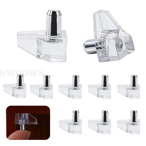 10/20/40/100Pcs 5mm Shelf Pins Clear Support Pegs Cabinet Shelf Pegs Clips AU