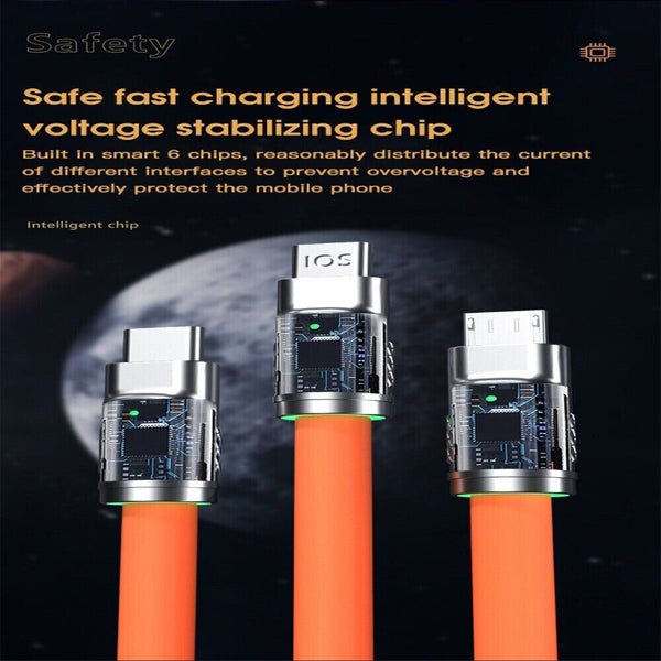 Universal 3 in 1 Multi USB Charger Charging Cable Lead for Most Mobile Phones AU