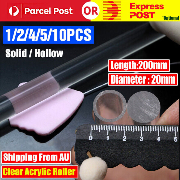 UPTO 10x Polymer Clay Craft Tools Acrylic Roller Rolling Pin Cutter Art DIY Tool