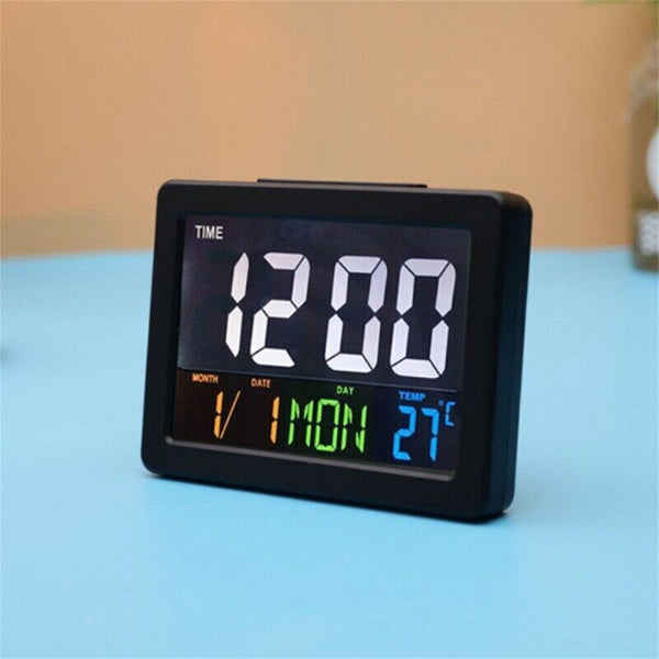 Digital Home Large Big Jumbo LED Wall Desk Clock With Calendar Temperature Clock