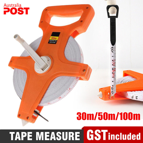 Tape measure 30M 50M 100M Fiberglass Open Reel Measuring Metric Imperial new AU