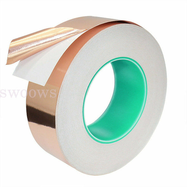 Double Sided Copper Foil Tape 50M x10mm EMI Shielding Conductive Adhesive Tapes